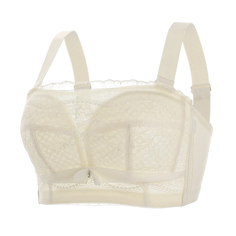 Strapless Invisible Beauty Back Large Size Underwear Women's Non-Slip Tube Top Tube Top Anti-Slip Big Chest Small Breast Holding