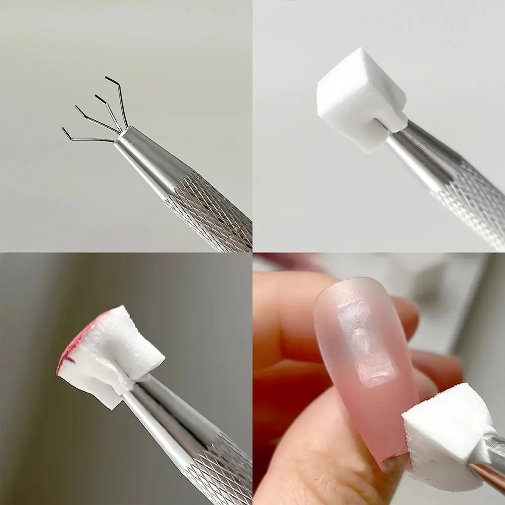 50Pcs DIY Beauty Nail Art Tools Square Nail Sponge Nail Brushes Gel Polish Design Soft Sponges Nail Gradient Sponge Grab Pen