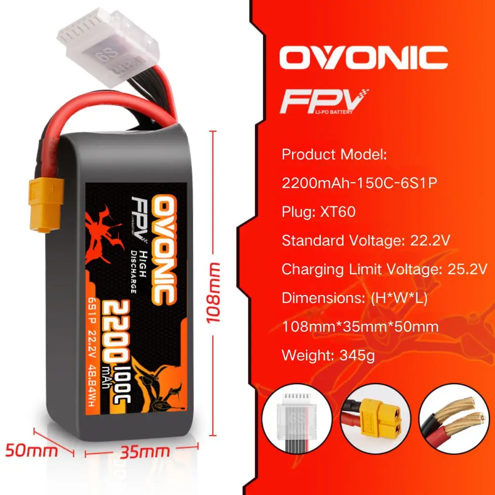 Lot de quatre batteries LiPo RC 11.1V 2200mAh 25C empilées, prêtes à l'emploi