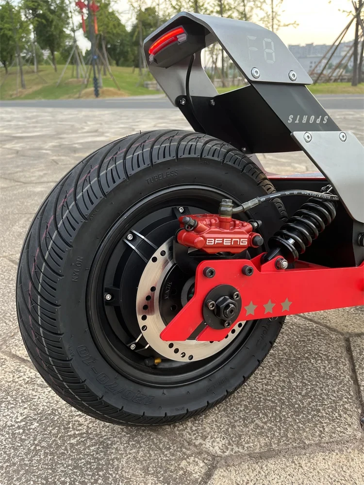 Adult 15000W Racing Motor Powerful 72V 30-60Ah 16Inch Fat Tire 75-80MPH NFC Start Electric Scooter