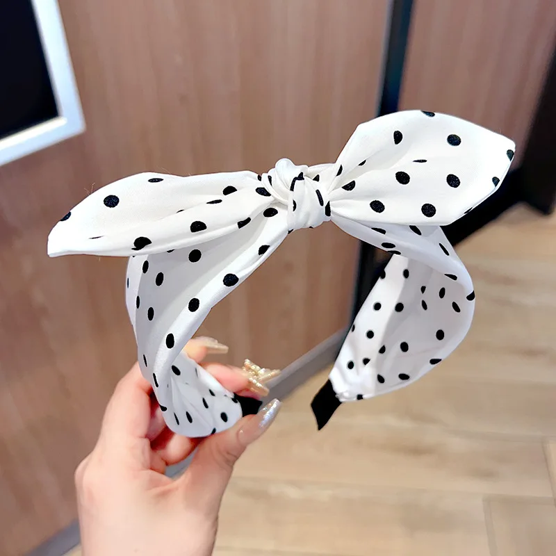 Elegant Polka Dot Bow Headband