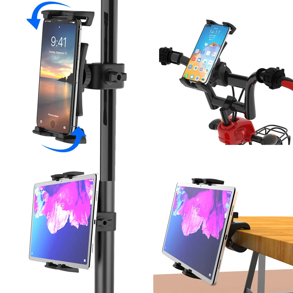 Braçadeira Indoor Suporte Tablet Suporte do Telefone da Bicicleta Montagem para Ipad Pro 12.9 Air Mini Galaxy Tabs Iphone 4.713 - Imagem 3