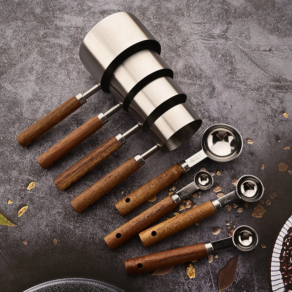 Measuring Spoon Set 1/4/8Pcs Stainless Steel Multifunctional Cookware Portable Heavy Duty Kitchen Gadgets Baking Seasoning Spoon