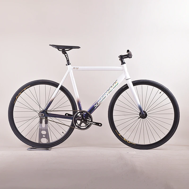 

Fixed Gear Bike Aluminum Alloy Frame Fixie Single Speed Bicycle Racing Street Daily Commuting Cycling Cheap