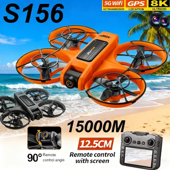 Recentemente aggiornato S156 PRO Drone 5G GPS Professionale 8K HD Fotografia aerea RC Aereo HD Doppia fotocamera Quadcopter ragazzi Giocattoli Regali