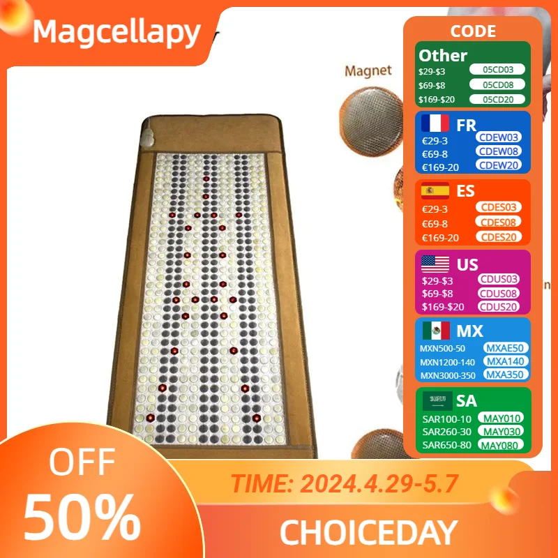 Photon Energy Electrothermal Massage Pad Jade Germanium Tourmaline Tourmaline Far Infrared Negative Ion Jade Heating Pad Home