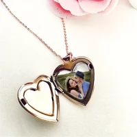 Collier pendentif cœur personnalisé avec photo 1/2 taille réelle, collier tendance pour femme, cadeau souvenir d'anniversaire personnalisé 3
