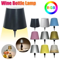 Portable Touch Table Lamp Wireless Wine Bottle Lamp Wine Bottles Light Dining Table Light Christmas Birthday Party Decoration 2