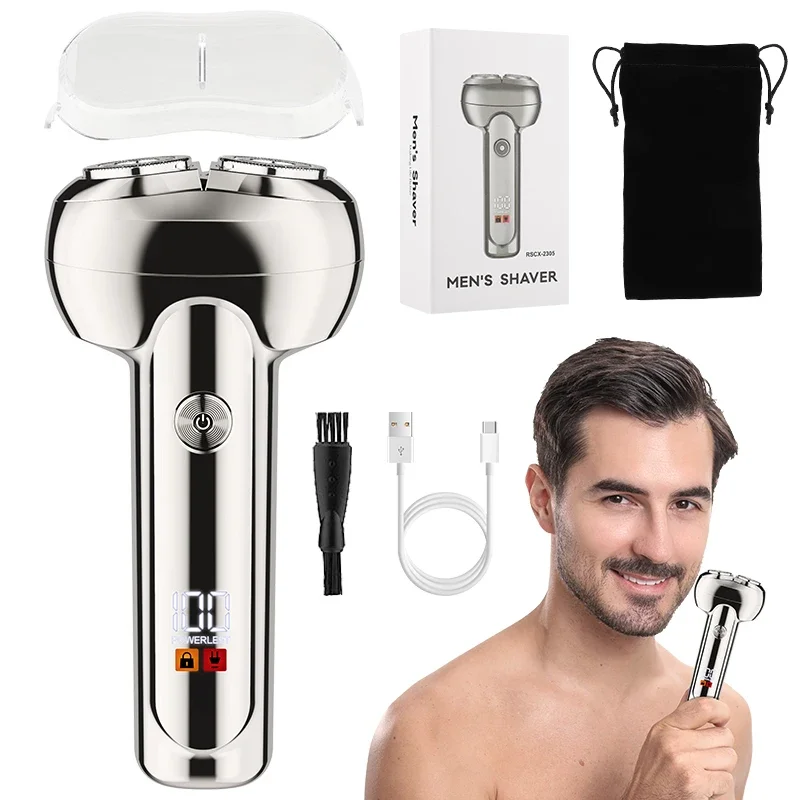 

2023NEW RESUXI MS-2305 Men's Mini Electric Shaver with Magnetic Suction Head Shaver Electroplated Body Beard Knife Razor