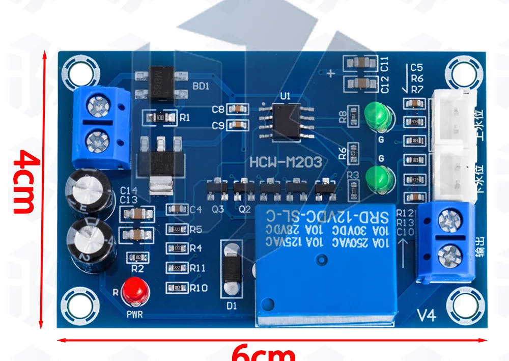 1~10PCS XH-M203 Vollautomatischer Wasserstandregler Pumpenschaltermodul AC/DC 12V Relais für Arduino – Detail 12