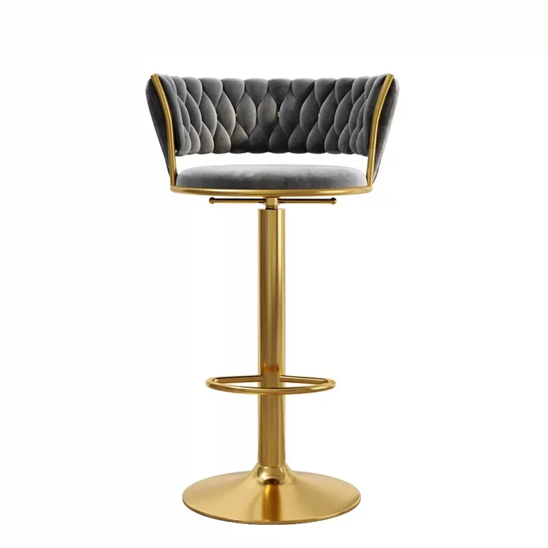 Bar Chair Lift Rotary Household Bar Net Red Light Luxury Pre-modern Simple Armrest Cashier Beauty Stool