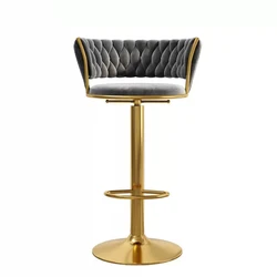 Bar Chair Lift Rotary Household Bar Net Red Light Luxury Pre-modern Simple Armrest Cashier Beauty Stool