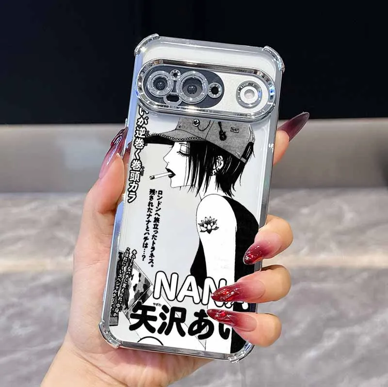 Enhanced Cool Anime NANA Phone Case - Plating Drop-proof Transparent Soft Cover