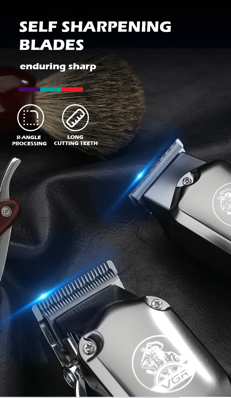 VGR Hair Cutting Machine Professional Hair Trimmer Waterproof Hair Clipper Cordless Trimmer Set 2 In 1 Trimmer for Men V-675
