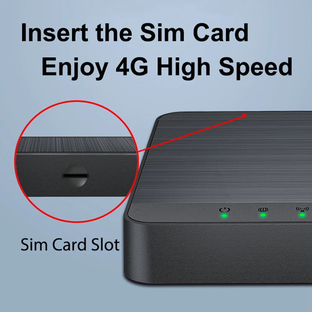 

4G LTE Internet Router with Sim Card Slot Unlocked Mobile Hotspot Modem WiFi TypeC Port 300Mbps Wireless Lan