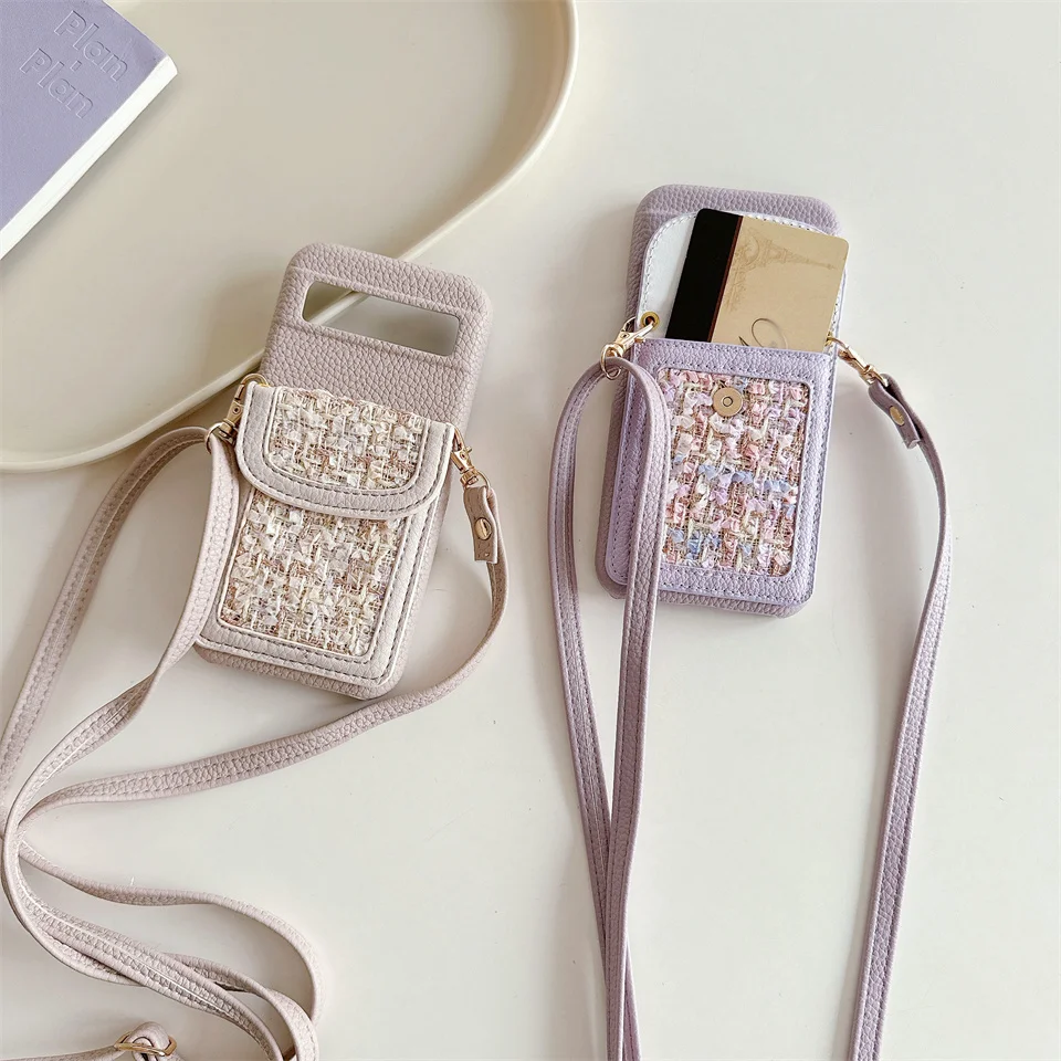 Long Lanyard Wallet Card Case For Google Pixel 8A 7 Pro 7A PU leather Crossbody Strap Shockproof Cover