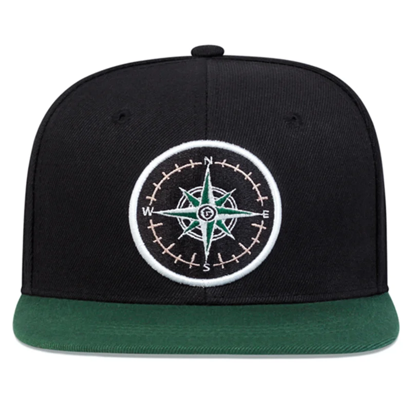 Compass Embroidery Adjustable Sunscreen Leisure Hat Unisex Snapback Cap