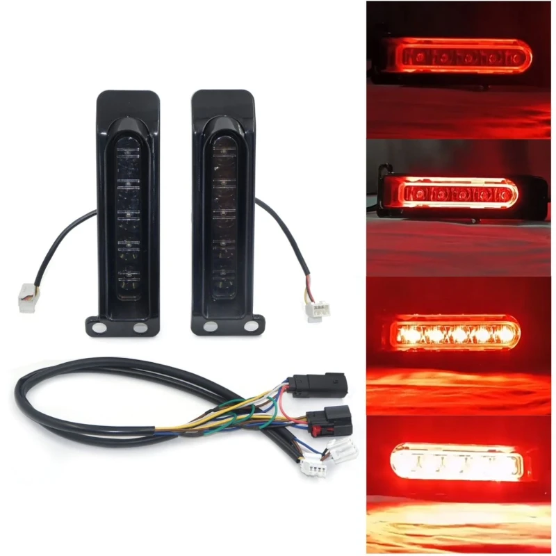 

Motorcycle Rear Fender Saddlebag Side Auxiliary LED Light For Harley Road King Ultra Limited Electra Glide