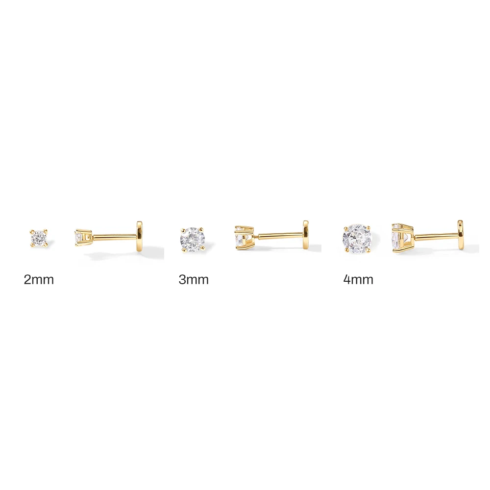 Silver Earrings Silver Stud Earrings CANNER 1pc Luxury Diamond 925 Sterling Silver Earring Women Stud Earring Zirconia Piercing Huggie Accessories Aretes