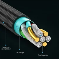 40W 5A USB To Type C Fast charge Weave Data Cable 90 Degree Phone Charger Cable For iPhone Xiaomi Redmi Huawei USB Charging Wire - Image 4