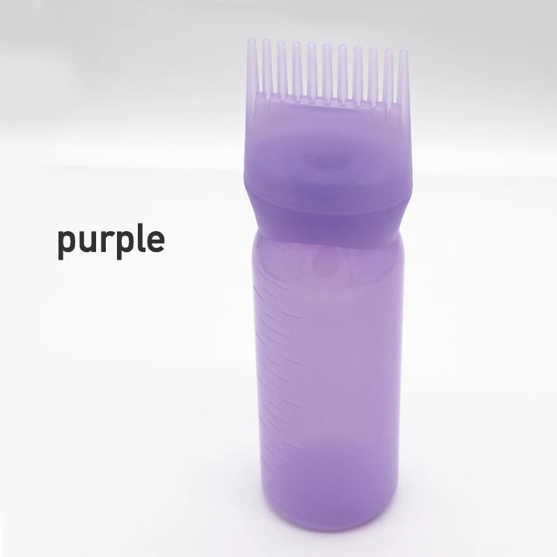 1/2/3Pcs Plastic Hair Dye Refillable Bottle Applicator Comb Dispensing Salon Hair Coloring Hairdressing Styling Tools 3 Colors