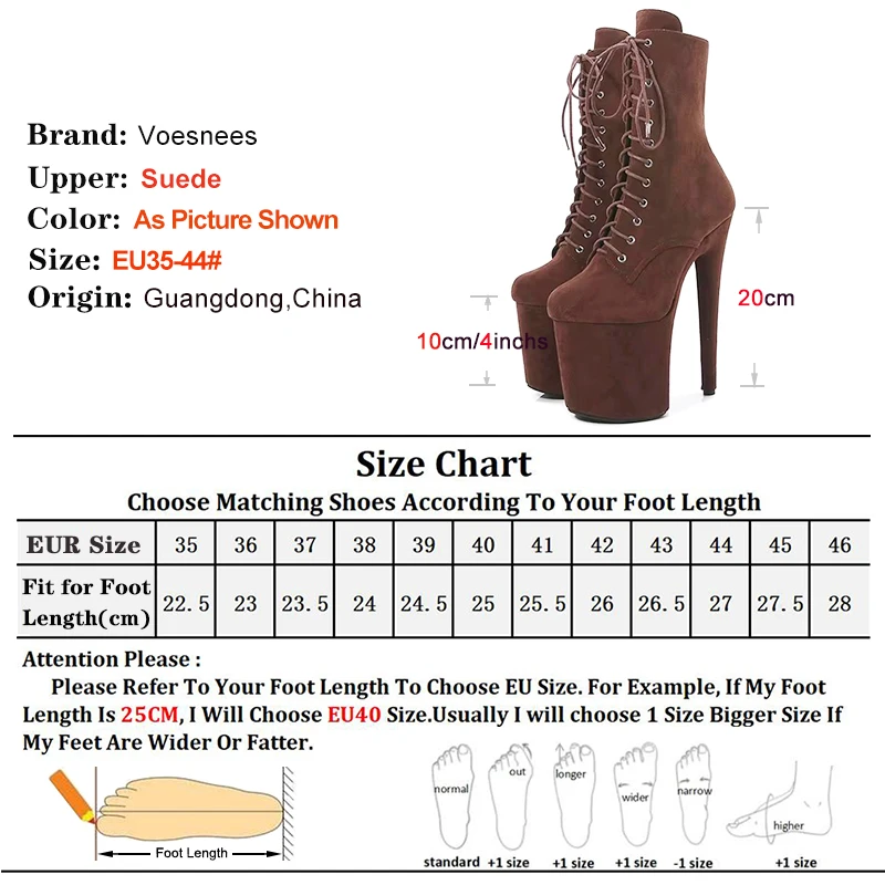 Ankle Boots 8"Heel Platform Extreme Pole Dance Strappy Flannel Ankle Boots In Stock Multicolour Colors Red Boots Fast Shipping