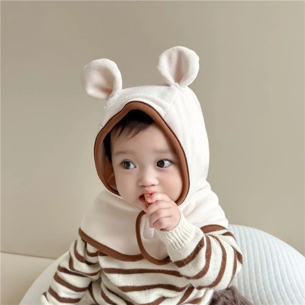 Polar Fleece Baby Hat Scarf Set for Kids Cold Weather