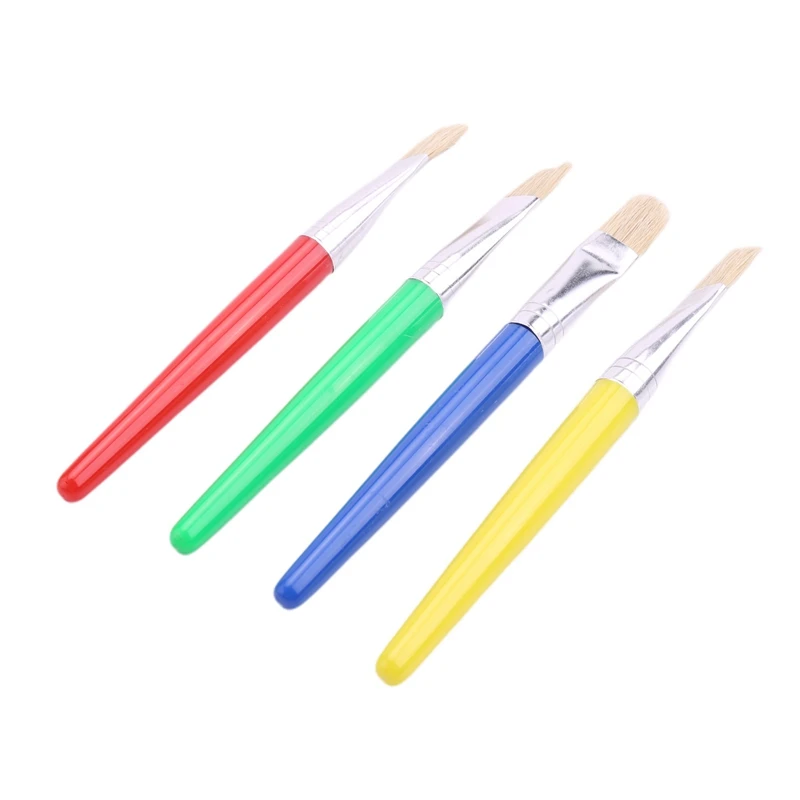 Toddler Paint Brushes 24 Pack, Hog Bristle Round And Flat Preschool Paint  Brushes For Washable Paint Acrylic Paint - AliExpress
