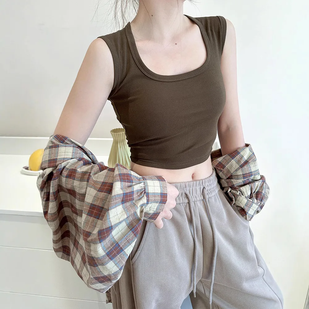 Summer Sleeveless Cropped Tank Tops for Women