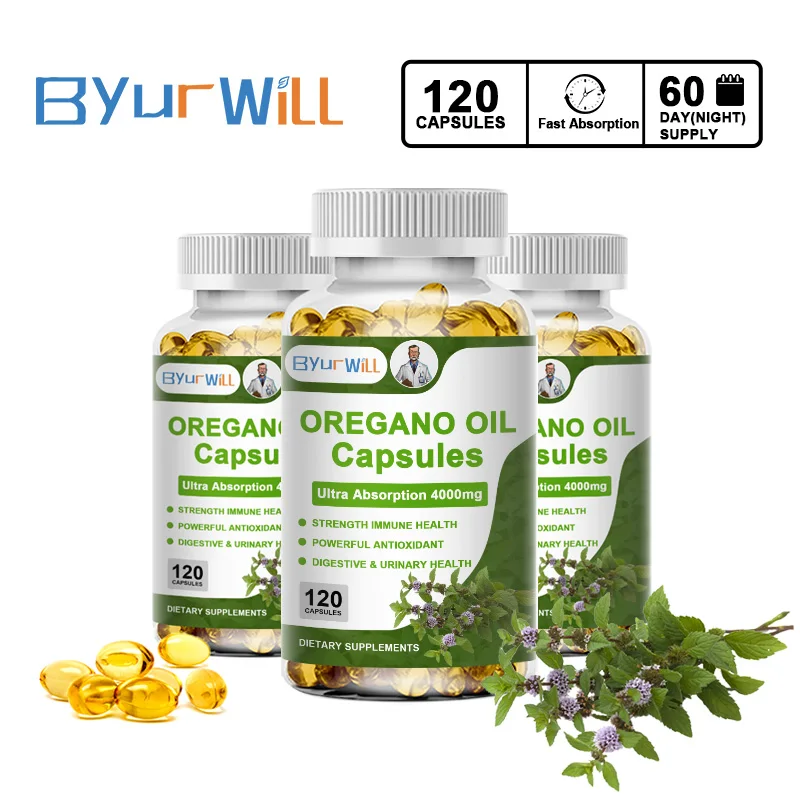 Herbs Oregano Oil-Immune and Antioxidant Support Supplement to Help Sustain Overall Well-Being Healthy Intestinal Flora oregano oil