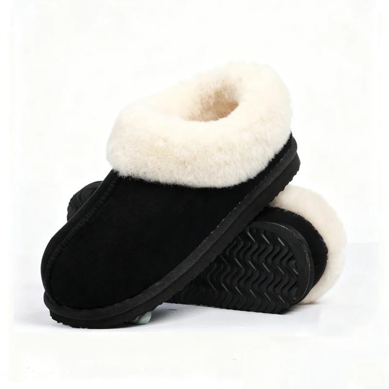 Shevalues Winter-Plüschfutter-Hausschuhe für Damen, rutschfeste Hausschuhe mit flachem Boden, flauschige, warme, gemütliche Outdoor-Damen-Baumwollschuhe – Detail 11