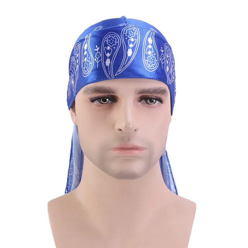 Cycling Caps Unisex High Quality Silk Pirate Cap Breathable Turban Hat