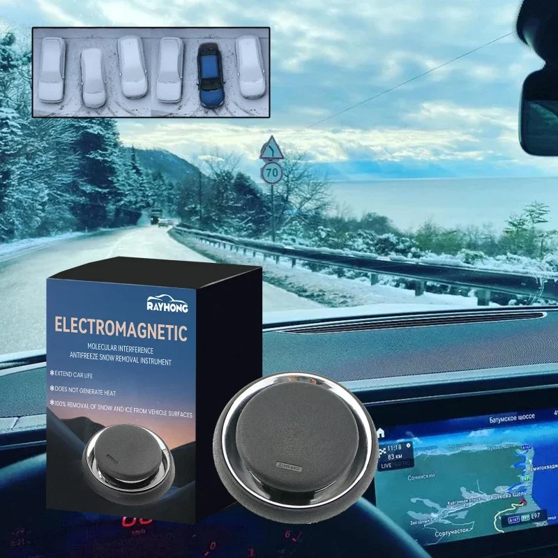 Anti-freezing vehicle instruments electromagnetic molecules interfere with  snow remover Solar heating car deicer - AliExpress