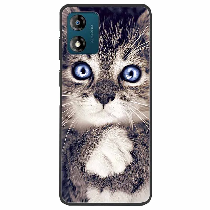 Custodia CAXKJE Per Motorola Moto E13 – Cover Sottile In Silicone TPU Antigraffio (Nero)
