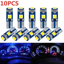 차량용 LED 전구 W3W W1.2W W1.2W Canbus 인테리어 조명, 대시보드 보온 표시기, 웨지 자동 기구 램프, 12V, T5, 2 10 개