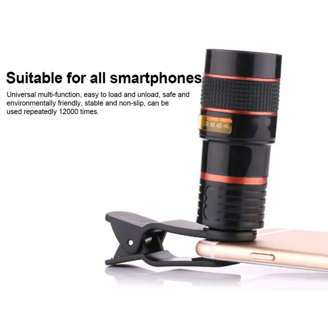 Mini Telephoto Phone Lens 8X Optical Zoom Suitable for Most Types of Mobile Phones for Travel Watching Games Photography 1