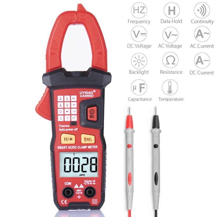 600A Dc Ac Tester Di Corrente Amperimetro Pinze Penza Amperometro Multitest Resistenza Tensione Capacità Smart Clamp Meter