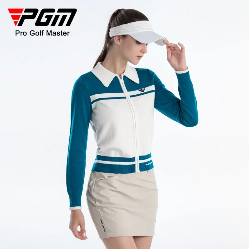 PGM Golf Clothing Women's Long Sleeve Sweater Autumn And Winter Warm Women's Clothing College Style Sports Ball
