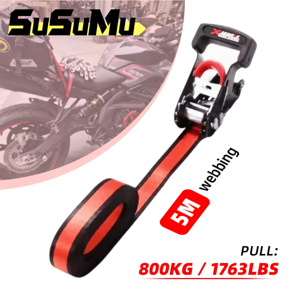Cargo Straps with Buckle Tie-Down Belt Car Truck Cargo Ratchet Strap for Motorcycle Car Bicycle Rope Strong Fixing Belt 1/2pc 5M