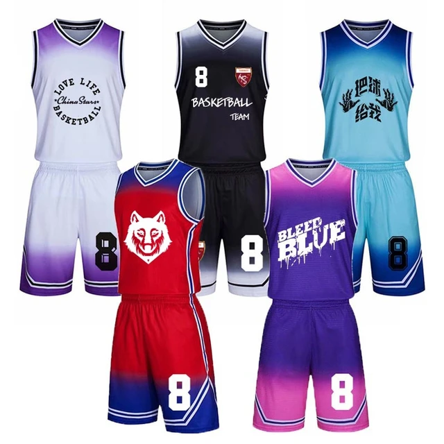 Best Youth Basketball Design Team Training Suit Sublimated Red White Basketball  Jersey