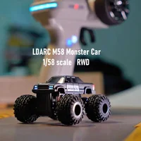 LDARC M58 RC Truck RTR 2.4GHz 1/58 MINI Mirco RC Electric Remote Control Model Car Adult Children's Tabletop Toys 1