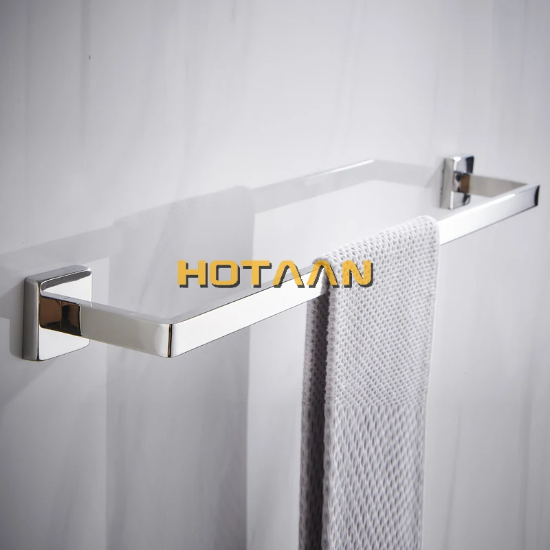 Stainless Steel Bathroom Hardware Set Chrome Polished Toothbrush Holder Paper Holder Towel Bar Bathroom Accessories Square Shape bathroom hardware set,bathroom hardware accessories