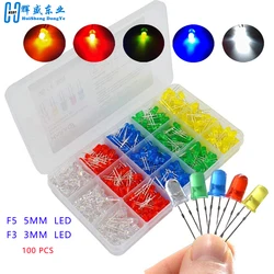 100PCS Ultra Bright LED Assorted Color Pack (5mm Box)