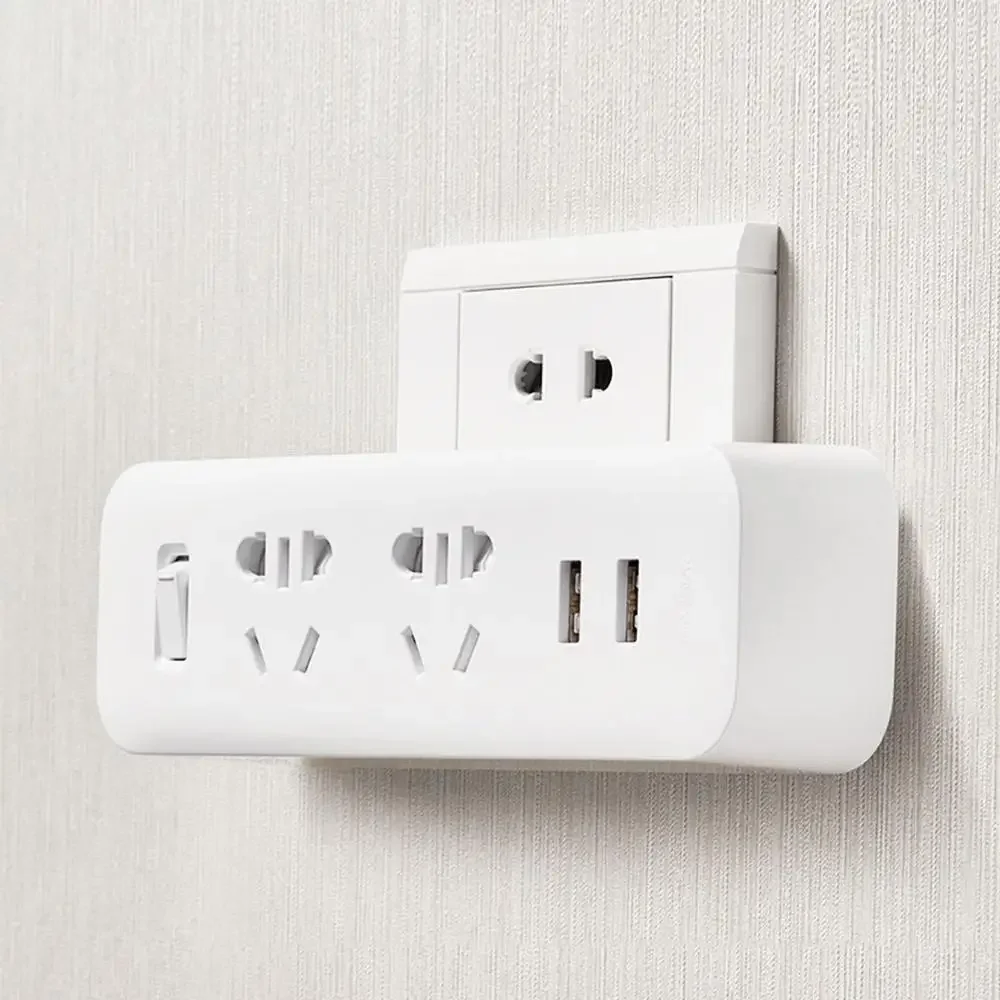 Original Xiaomi Mijia Fast Charging Power Strip Converter Portable Plug Travel Adapter for Home Office 5V 2.1A 2 Sockets