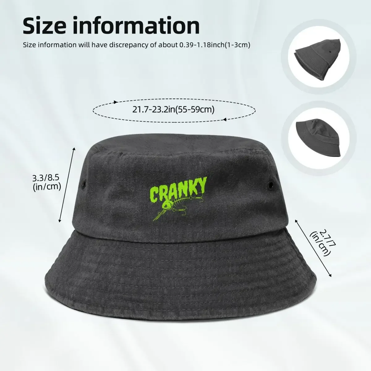 CRANKY 2 버킷 햇 바이저 보블 햇, 어린이, 남성, 여성 골프웨어, 태양 모자