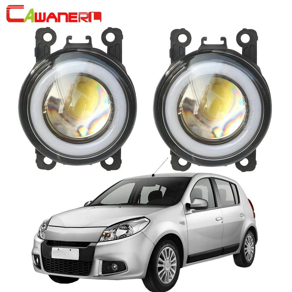 Cawanerl Per Ford Mustang 2005-2013 Accessori Auto Led Fendinebbia Cob Angel Eye Drl Luce Di Marcia Diurna 30W H11 12V