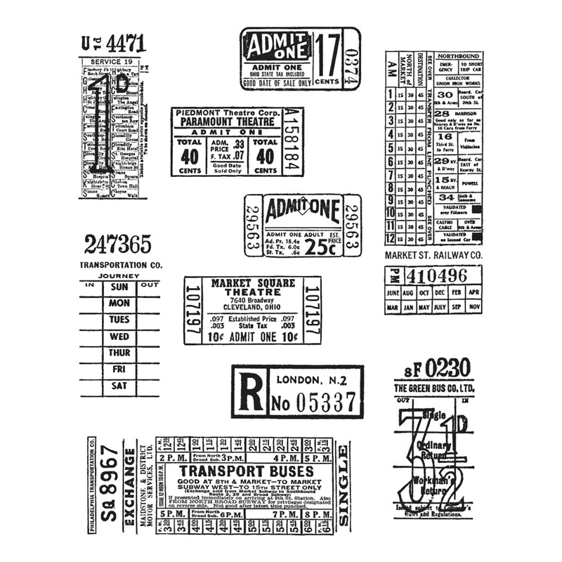 2022 New Arrival Tim Holtz Transparent Stamps Seal for DIY Scrapbooking Photo Album Decorative Clear Stamp