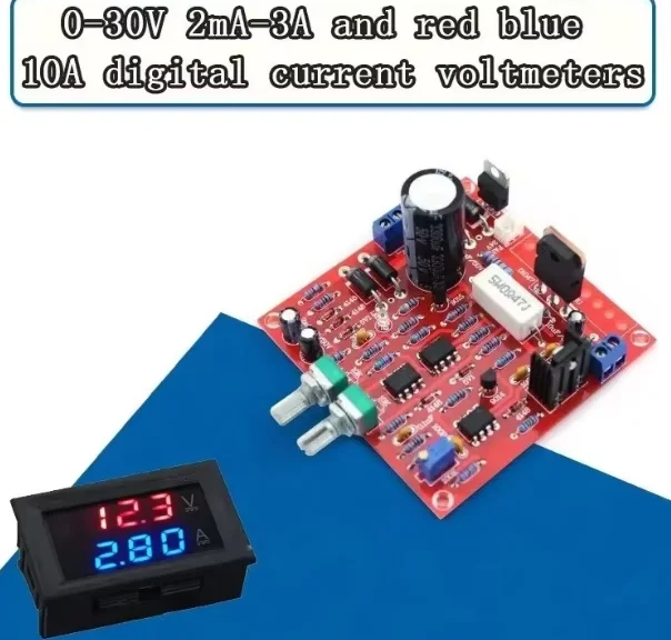 Kit Alimentatore Regolabile 0-30V 2mA-3A DC Con Protezione Corto – Fai Da Te Nuovo