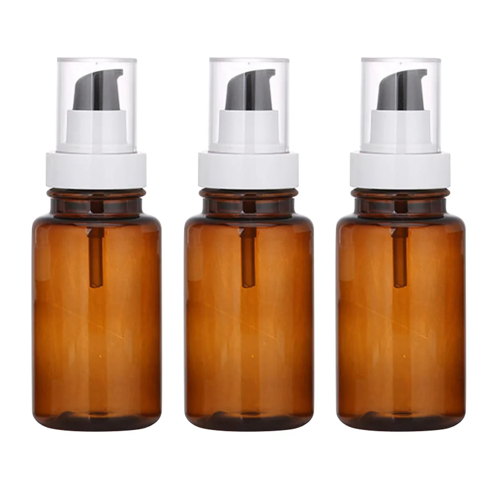

3 Pcs Detergent Dispenser Essential Oil Bottle Portable Pump Empty Press Container Travel