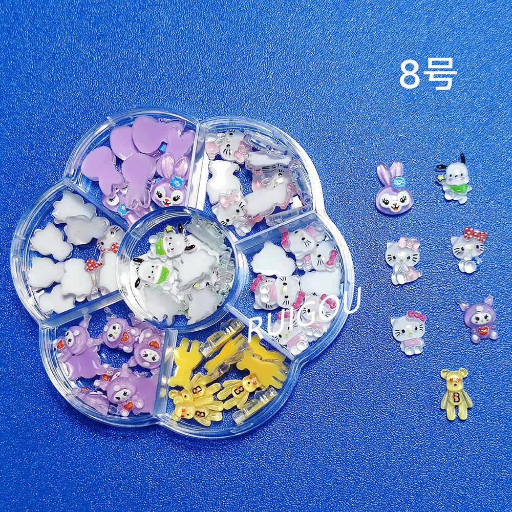 Sanrio Diy Nail Charms Hello Kitty Design Nail Art Mini Rhinestones  Flatback Charms DIY Crafts Stones for Manicure Nail Charms - AliExpress